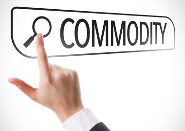 Commodity written in search bar clipart