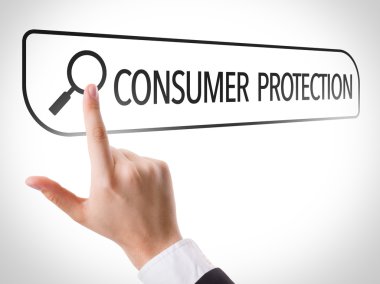 Consumer Protection written in search bar clipart