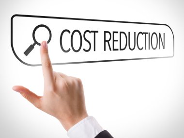 Cost Reduction written in search bar clipart