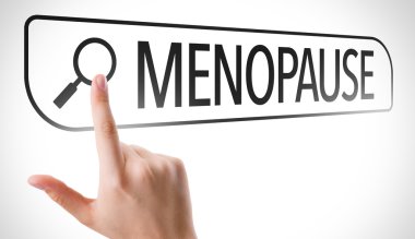 Arama çubuğunda yazılı menopoz