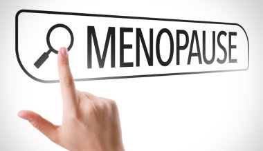 Menopause written in search bar clipart