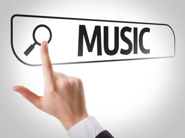 Arama çubuğunda yazılmış müzik
