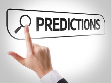 Predictions written in search bar clipart