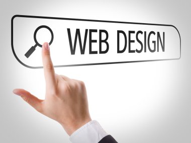 Arama çubuğunda yazılı web tasarım