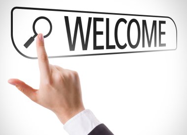 Arama çubuğunda yazılı hoş geldiniz