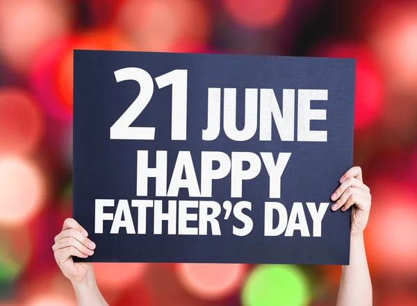21 June Happy Fathers Day — Stock Photo, Image