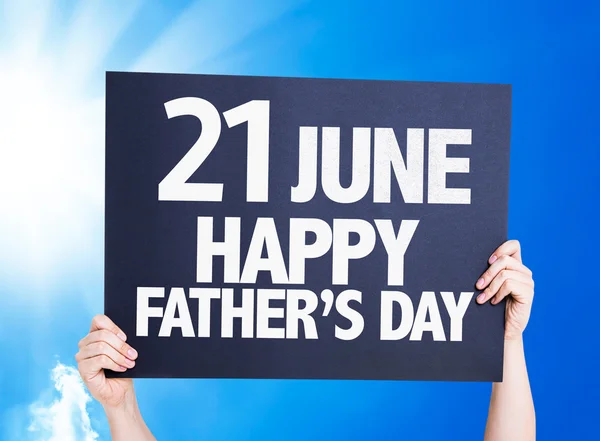 21 June Happy Fathers Day — Stock Photo, Image