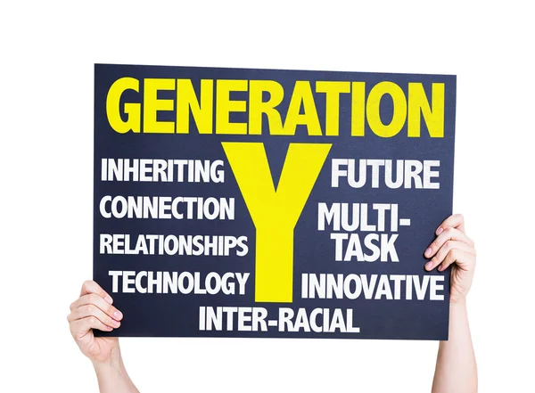 Generation Y card — Stock Photo, Image