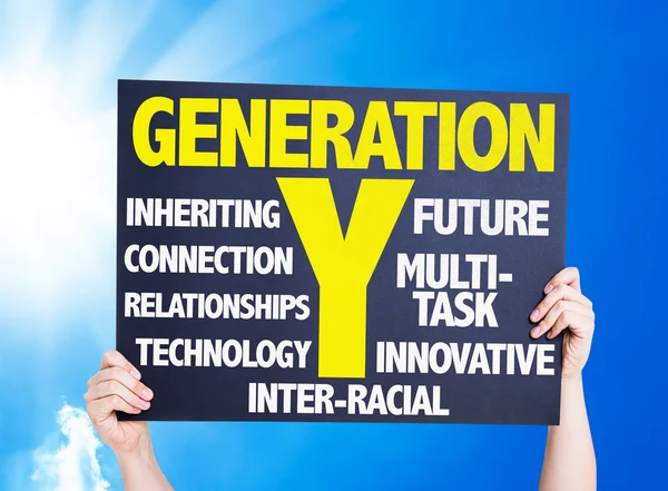 Generation Y card — Stock Photo, Image