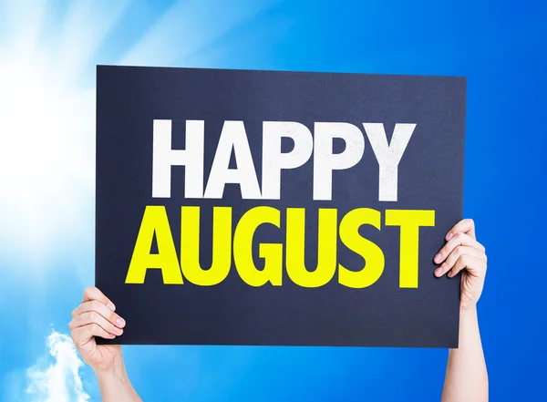 Tarjeta de agosto feliz — Foto de Stock