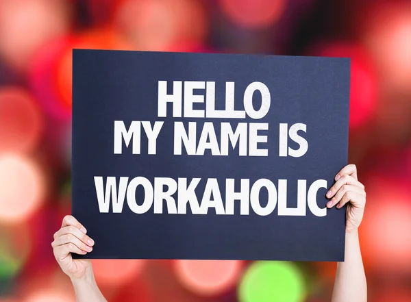 Ciao Il mio nome è Workaholic — Foto Stock