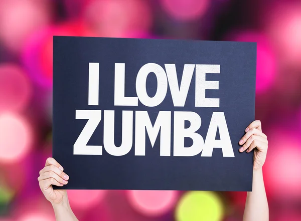 내가 사랑 Zumba 카드 — 스톡 사진