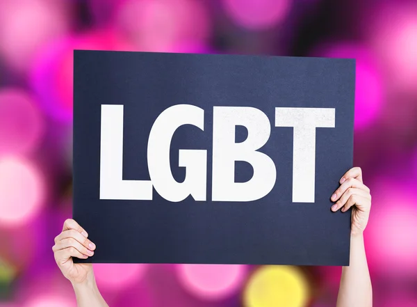 ЛГБТ-карта с размытым фоном — стоковое фото