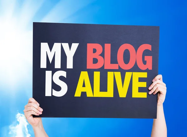 My Blog is Alive card — Stock Photo, Image