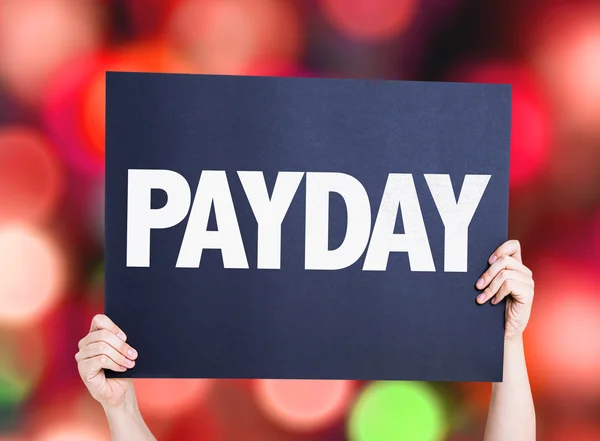 Payday card con sfondo sfocato — Foto Stock