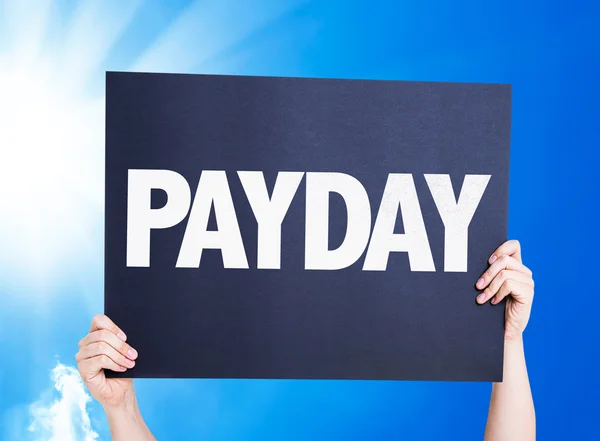 Cardul Payday cu fundal de zi — Fotografie, imagine de stoc