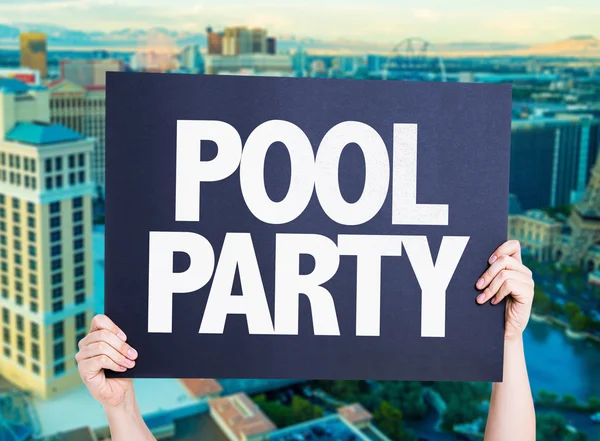 Pool Party kort — Stockfoto