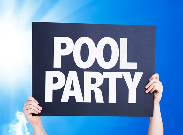 Havuz parti kartı — Stok fotoğraf