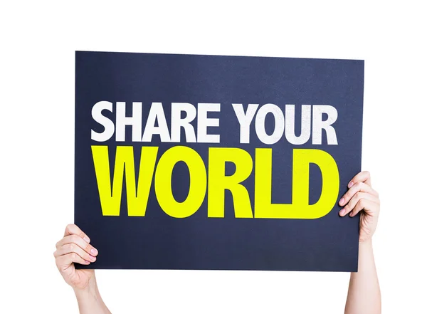 Share Your World card — Stock Photo, Image