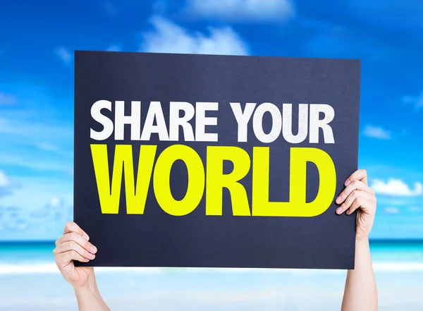 Share Your World card — Stock Photo, Image