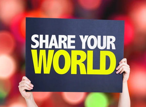 Share Your World card — Stock Photo, Image