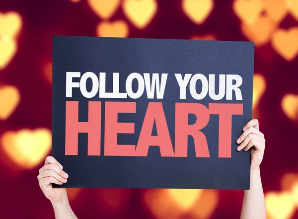 Follow Your Heart card — Stock Photo, Image