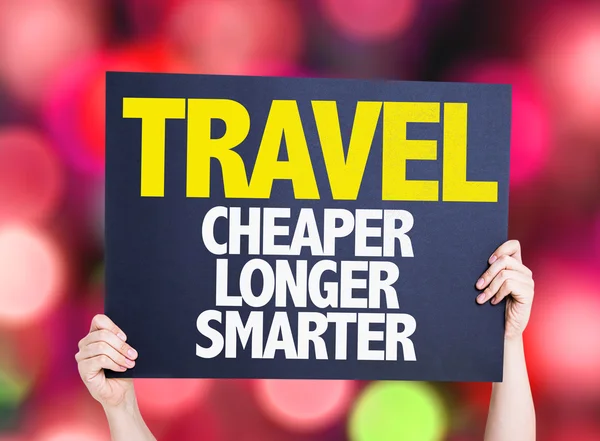 Seyahat ucuz daha uzun daha akıllı kart — Stok fotoğraf