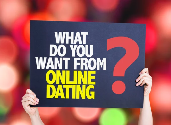 Wat wil je van Online Dating? kaart — Stockfoto