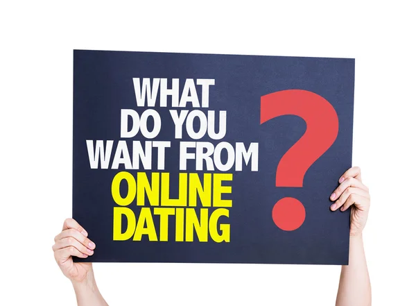 Wat wil je van Online Dating? kaart — Stockfoto