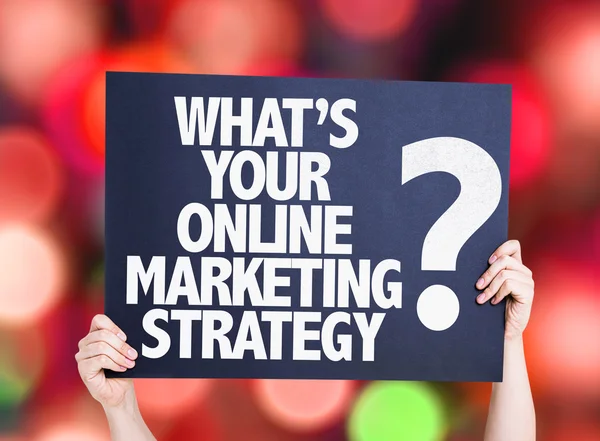 Qual è la tua strategia di marketing online? carta — Foto Stock