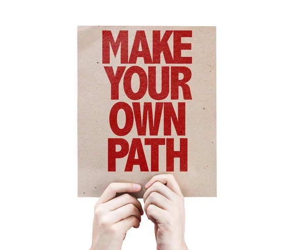Сделайте картонку Own Path — стоковое фото
