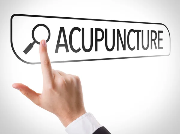 Acupunctura scrisă în bara de căutare — Fotografie, imagine de stoc