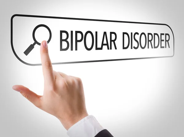 Биполярное расстройство написано в строке поиска — стоковое фото
