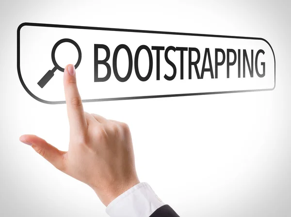 Bootstrap, napisane w pasku wyszukiwania — Zdjęcie stockowe