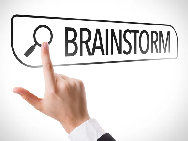 Brainstorm skriven i sökfältet — Stockfoto