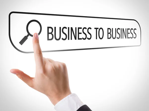 Business to Business escrito na barra de pesquisa — Fotografia de Stock