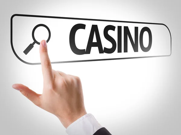 Casino escrito en la barra de búsqueda — Foto de Stock