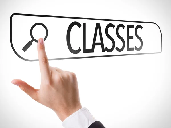 Classes written in search bar — Stock Photo, Image