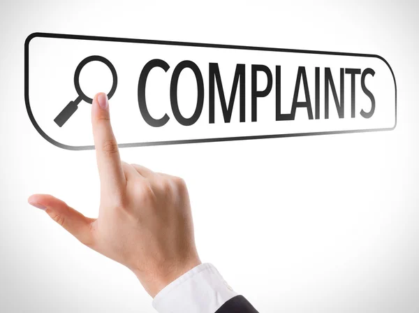 Complaints written in search bar — Stock Photo, Image