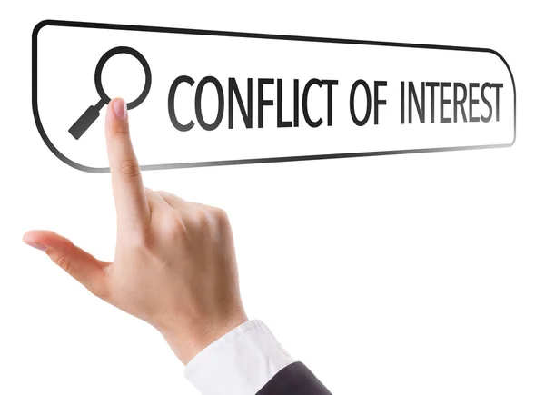 Conflict of Interest written in search bar — Stock Photo, Image