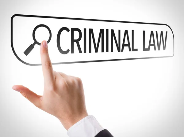 Criminal Law written in search bar — Stock Photo, Image