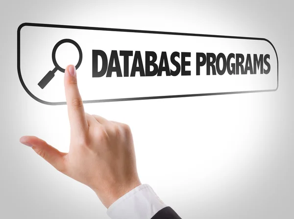 Database Programs written in search bar — Stock Photo, Image
