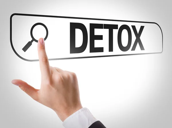 Detox scritto nella barra di ricerca — Foto Stock