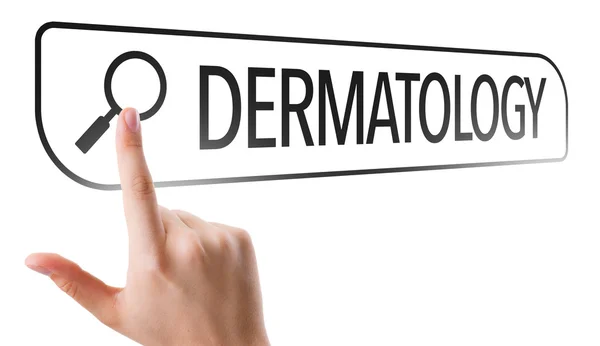 Dermatology written in search bar — Stock Photo, Image