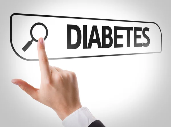 Diabetes written in search bar — Stock Photo, Image
