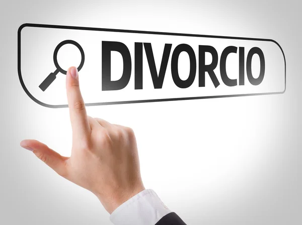 Divorzio scritto nella barra di ricerca — Foto Stock