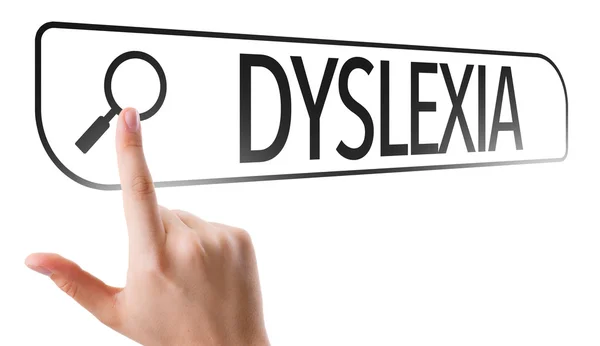 Dysleksja w pasku wyszukiwania — Zdjęcie stockowe