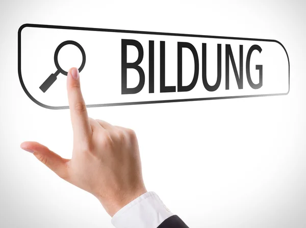 Bildung in Suchleiste geschrieben — Stockfoto