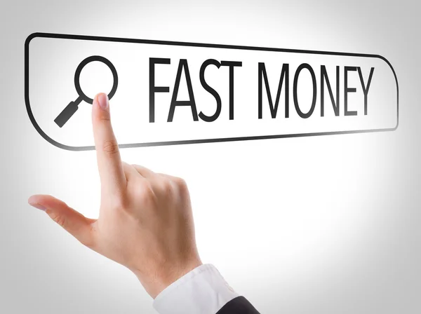 Fast Money written in search bar — Stock Photo, Image