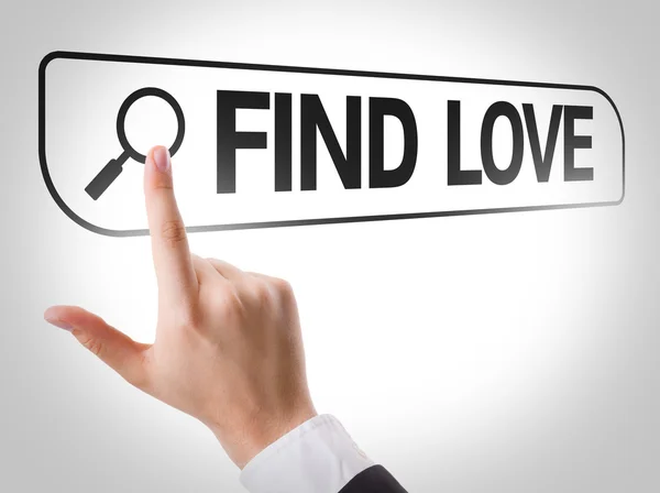 Find Love written in search bar — Stock Photo, Image